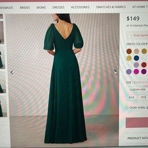 Azazie Pine Bronwyn bridesmaid/mother of the bride dress